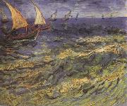 Vincent Van Gogh Seascape at Saintes-Maries (nn04) china oil painting artist
